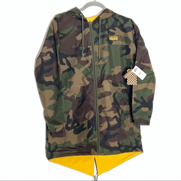 vans camo jacket womens